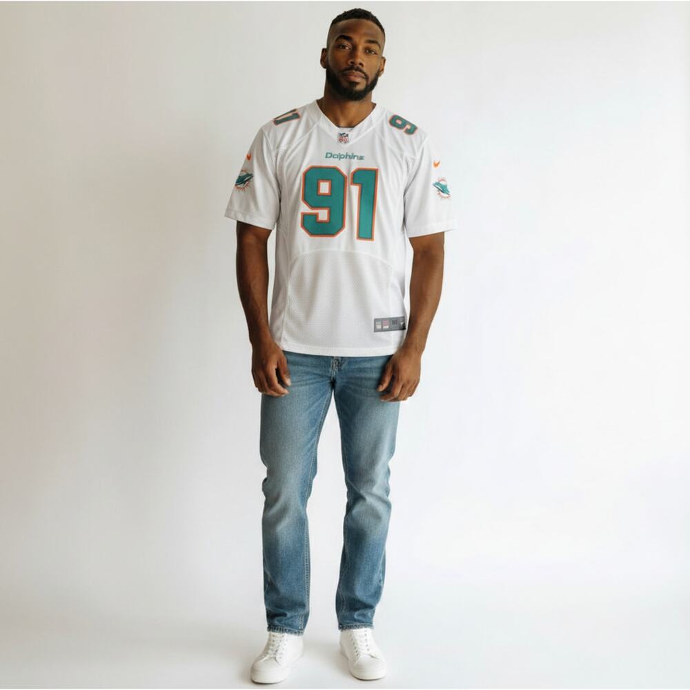 NIKE Men's NFL On Field Miami Dolphins Cameron Wake Apparel Jersey Size